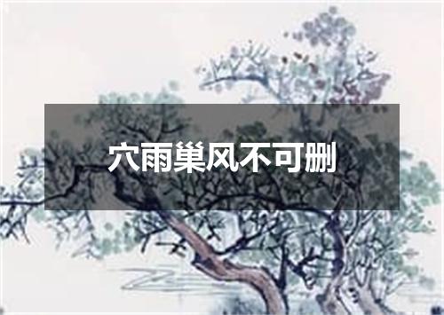 穴雨巢风不可删