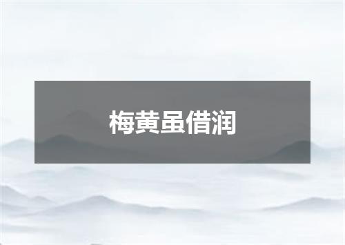 梅黄虽借润