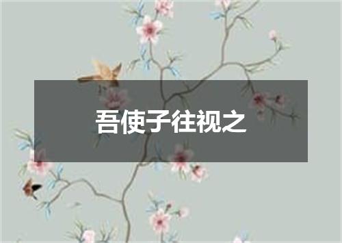 吾使子往视之