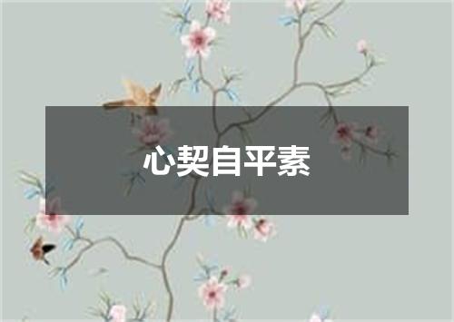 心契自平素