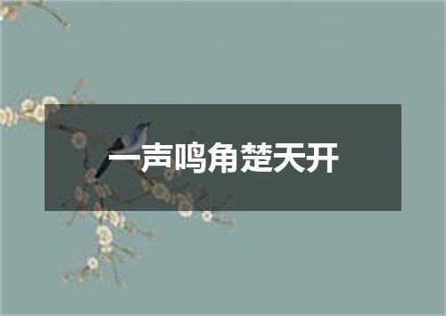 一声鸣角楚天开