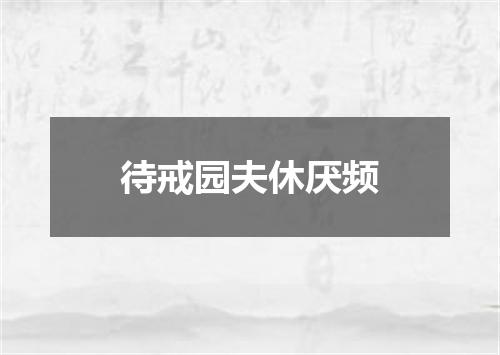 待戒园夫休厌频