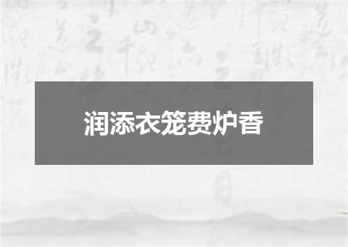 润添衣笼费炉香