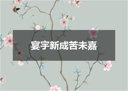 宴宇新成苦未嘉