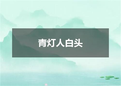 青灯人白头