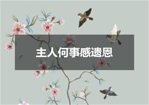 主人何事感遗恩