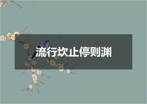 流行坎止停则渊
