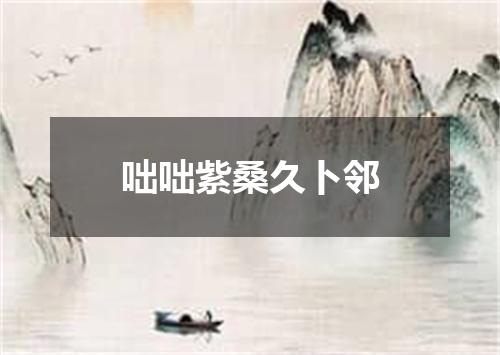 咄咄紫桑久卜邻