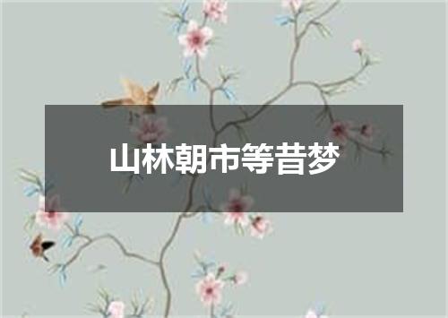 山林朝市等昔梦