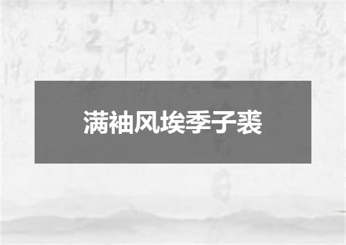 满袖风埃季子裘