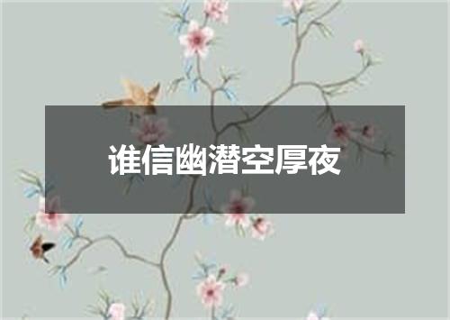 谁信幽潜空厚夜