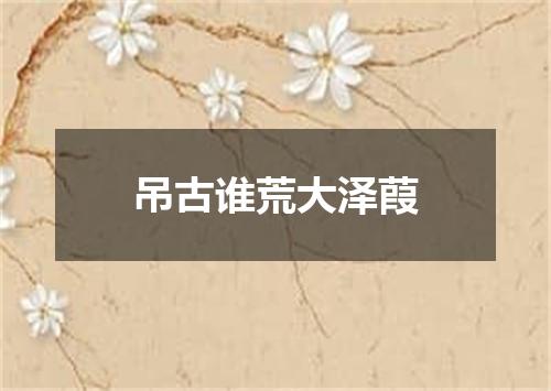 吊古谁荒大泽葭