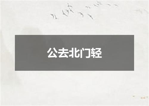 公去北门轻