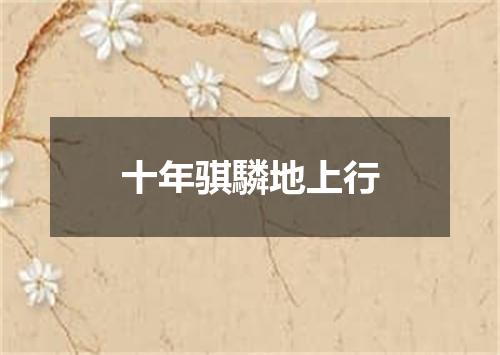 十年骐驎地上行