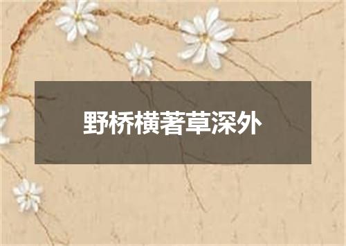 野桥横著草深外
