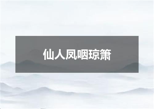仙人凤咽琼箫
