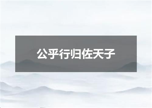 公乎行归佐天子