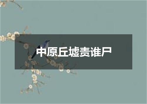 中原丘墟责谁尸