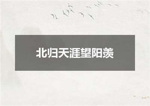 北归天涯望阳羡