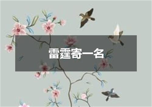 雷霆寄一名
