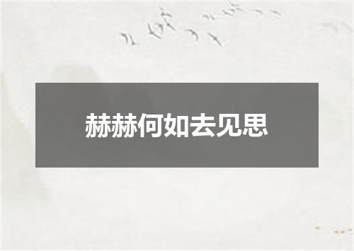 赫赫何如去见思