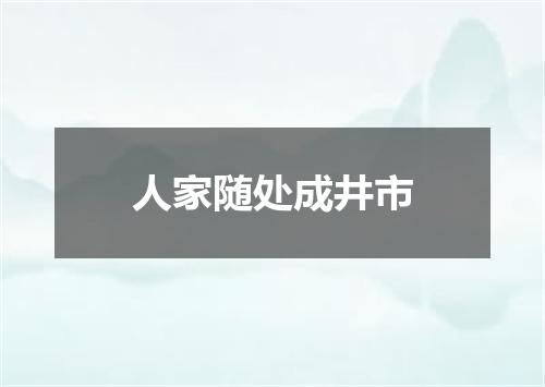 人家随处成井市