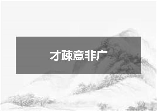 才疎意非广