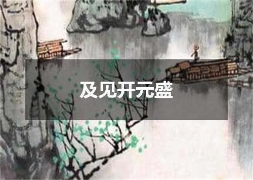 及见开元盛