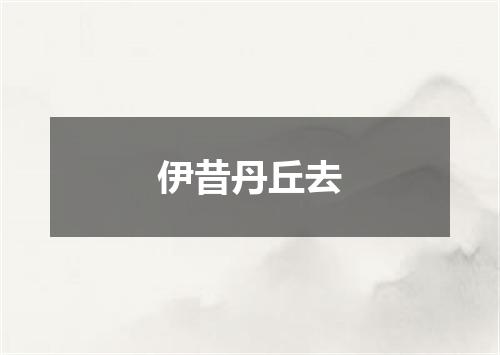 伊昔丹丘去