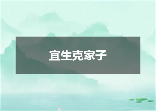 宜生克家子