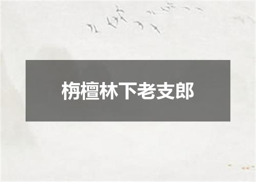 栴檀林下老支郎