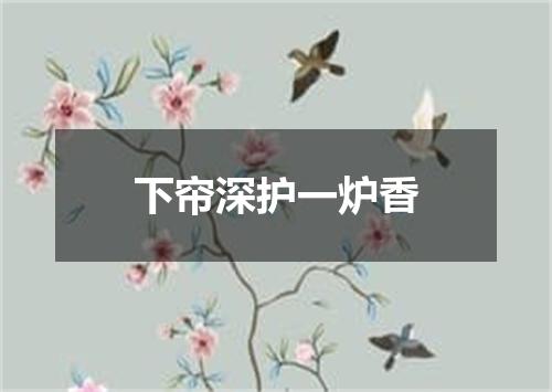 下帘深护一炉香
