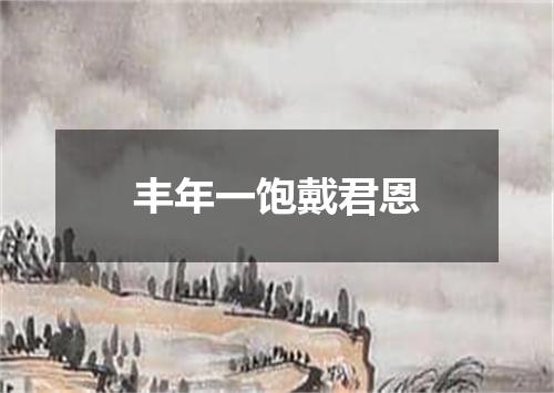 丰年一饱戴君恩