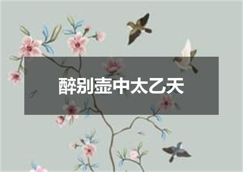 醉别壶中太乙天