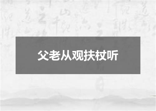 父老从观扶杖听