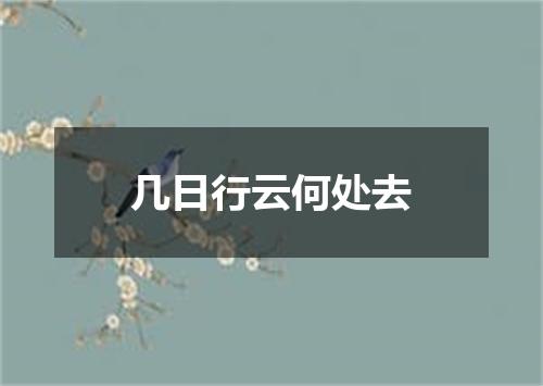 几日行云何处去
