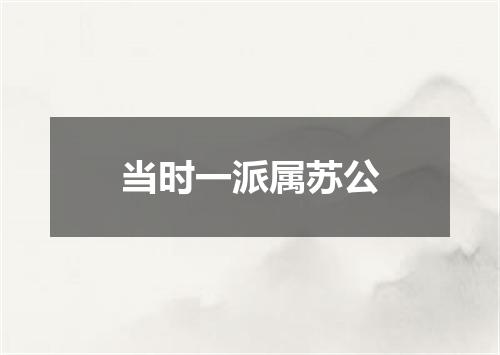 当时一派属苏公