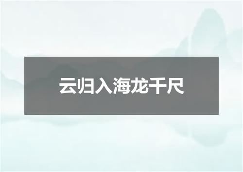 云归入海龙千尺