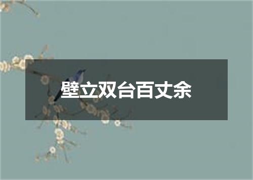 壁立双台百丈余