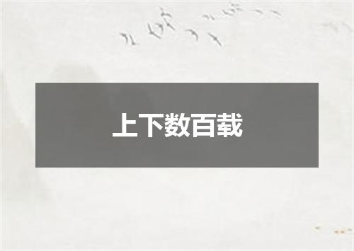 上下数百载