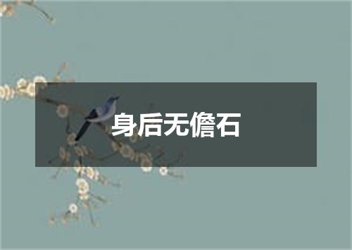 身后无儋石