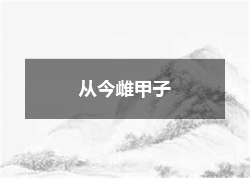 从今雌甲子