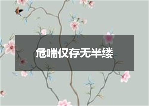 危喘仅存无半缕