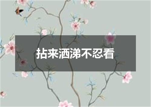 拈来洒涕不忍看