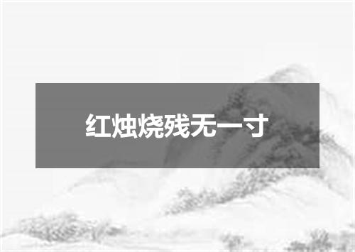红烛烧残无一寸