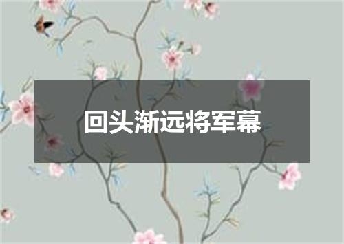 回头渐远将军幕