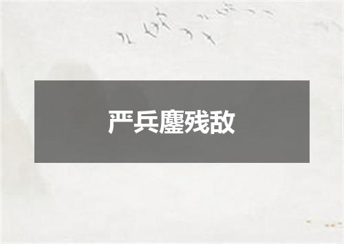 严兵鏖残敌