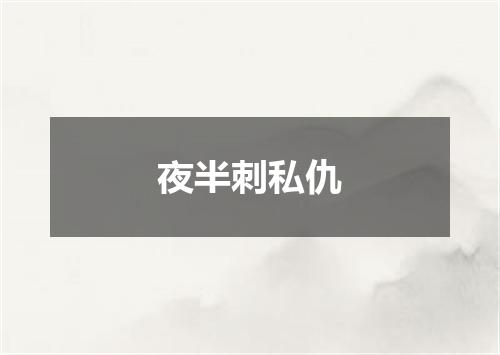 夜半刺私仇