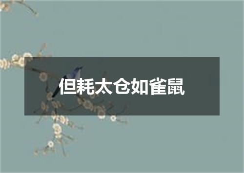 但耗太仓如雀鼠