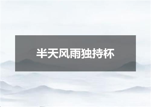 半天风雨独持杯